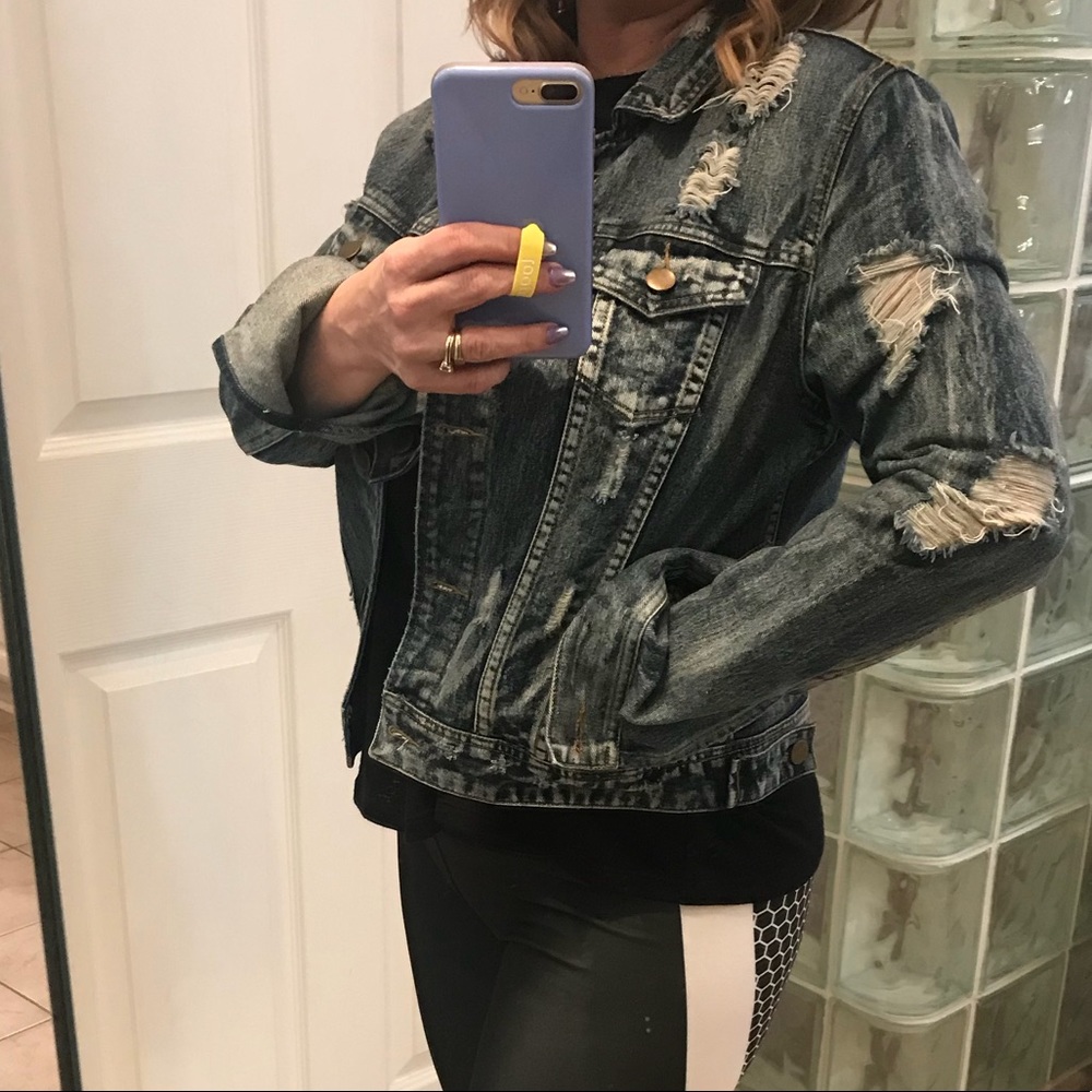 Destructed Denim Jacket - Picture 7 of 8